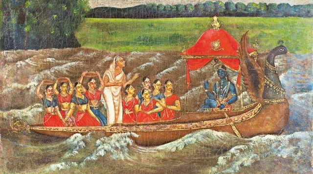An early Bengal oil painting from the exhibition. Courtesy: DAG