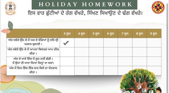 the punjab school summer vacation homework