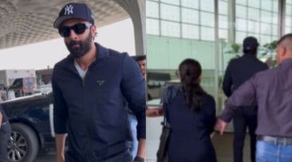 Ranbir Kapoor gets clicked in a casual look at the airport. Pics