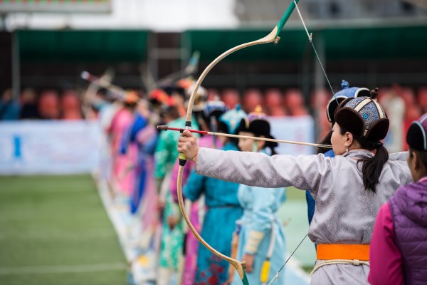 Naadam festival's archery competition. Picture: Shutterstock