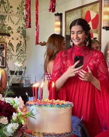 sonam kapoor birthday dress Bollywood Celebrity Style | Sonam Kapoor celebrates her birthday. She's  wearing @dolcegabbana Majolica-print long kaftan dress with feather trim  ($4,895) and Clip