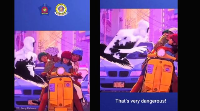 spiderman across the spiderverse mumbai police