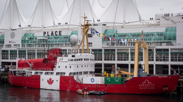 The Polar Prince ship is seen while moored in Vancouver, British Columbia, Oct. 23, 2017. 