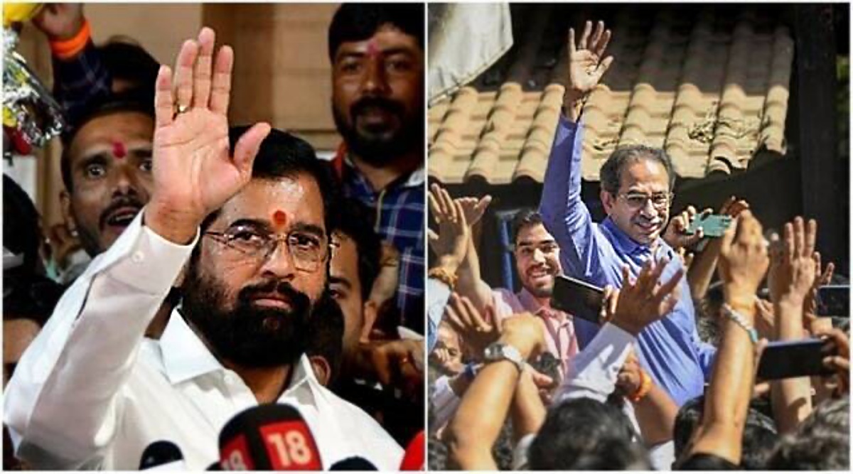 Eknath Shinde, Uddhav Thackeray unleash poster war ahead of party's foundation day - Vimarsana News