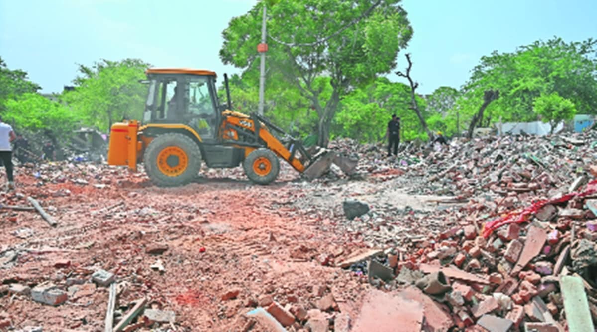 Over 500 people affected after slum demolition near Vasant Kunj Delhi