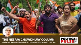 Wrestler march to new parliament building Wrestlers protest