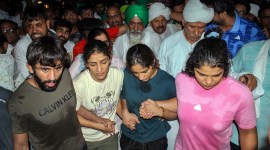 Protesting Wrestlers at Har Ki Pauri ghat