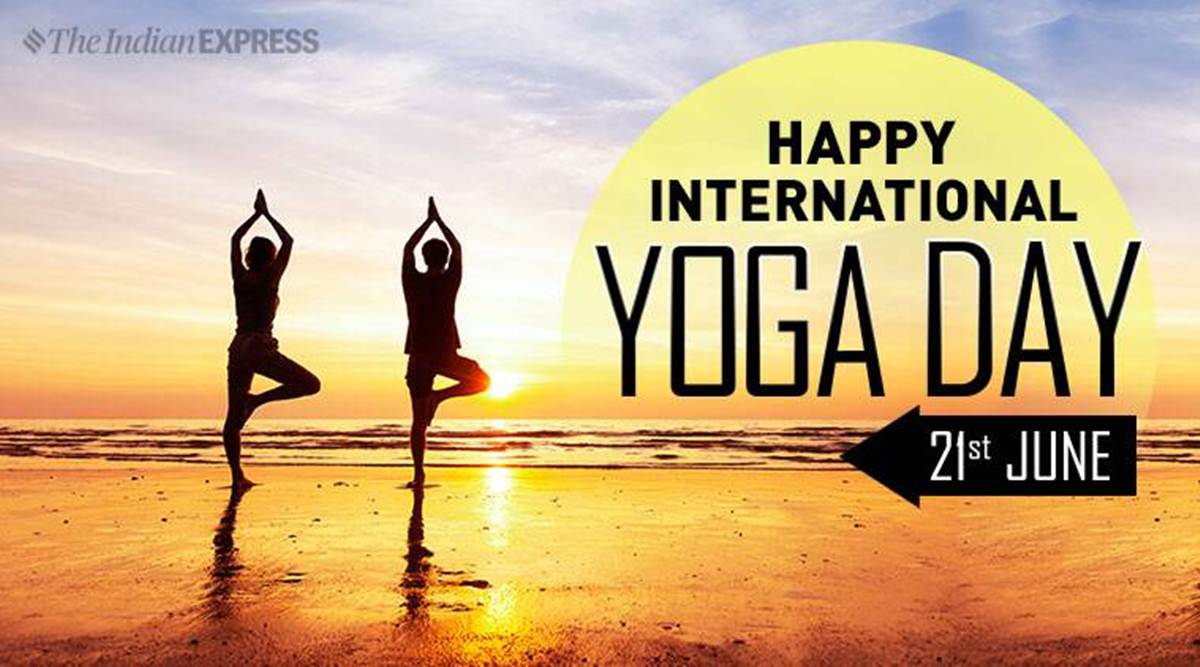 Premium Vector  International yoga day 21 june web banner concept vector  illustration
