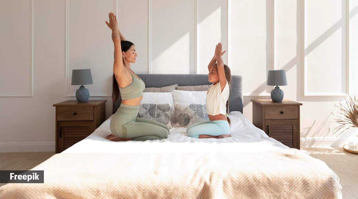 Don’t compromise on your fitness, instead practise some yoga in bed! | Fitness News