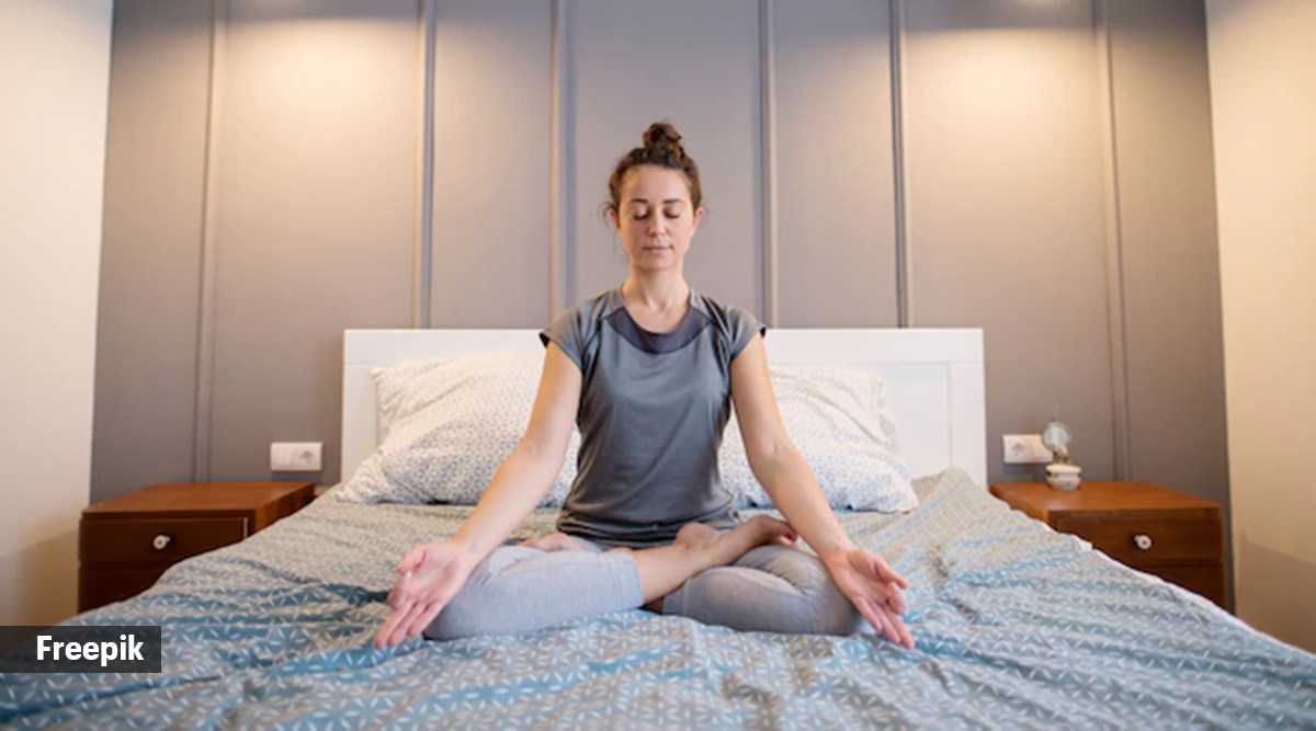 yoga in bed