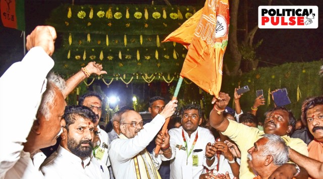 Annamalai's padyatra, Amit Shah, Annamalai, Tamil Nadu BJP president K Annamalai's 'En Mann, En Makkal, Political Pulse, Indian Express, India news, current affairs