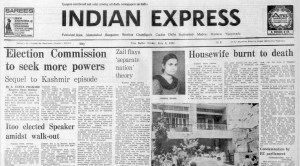Election Commission, state machinery, Jammu and Kashmir events, West Asia, Karnal gathering address, separatism, President Gyani Zail Singh,forty years ago, indian express, indian express news