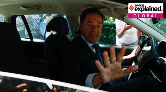 Dutch PM Rutte leaves the Huis ten Bosch Palace, in The Hague