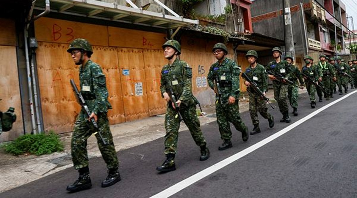 In a first, Taiwan conducts military drill at main airport | World News ...
