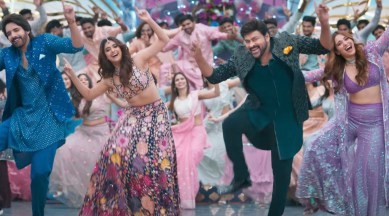 A screenshot from Jam Jam Jajjanaka from Bhola Shankar