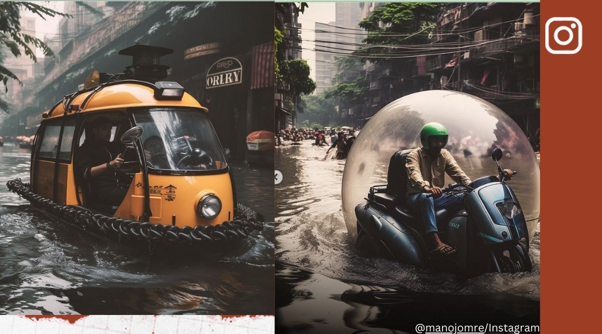 AI artist shows futuristic vehicles that could ply on flooded Mumbai