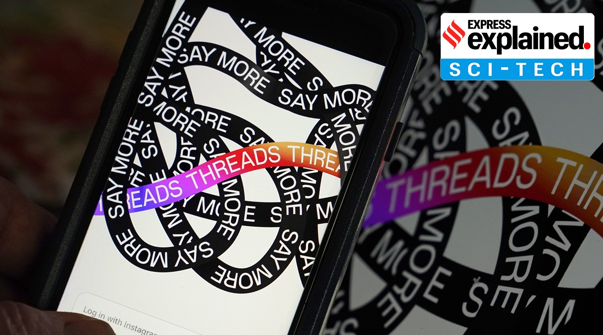 This photo, taken in New York, Thursday, July 6, 2023, shows Meta's new app Threads.