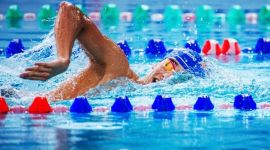Indian swimmer Aryan Nehra.