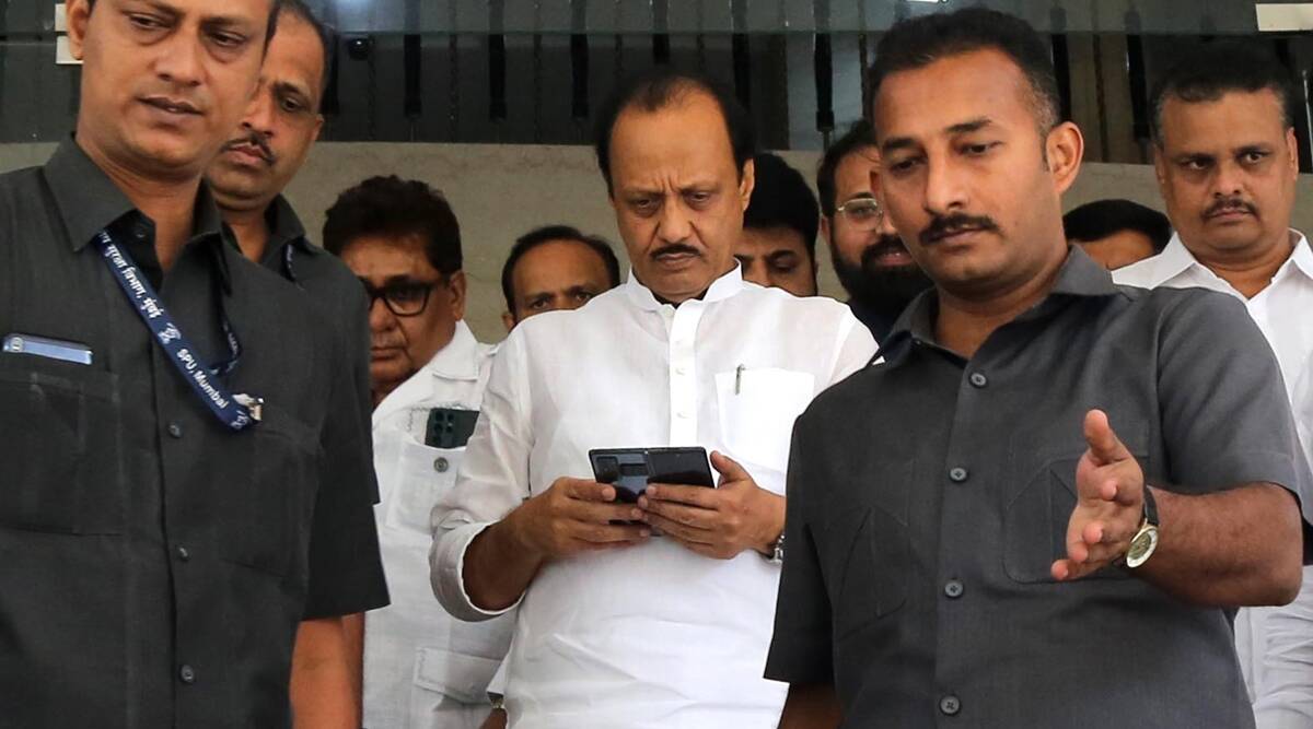 Ajit Pawar at the Raj Bhawan in Mumbai. Ganesh Shirsekar