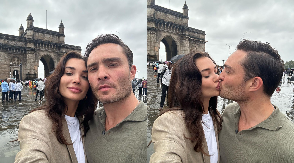 Amy Jackson takes beau Ed Westwick on Mumbai darshan, the couple kisses ...