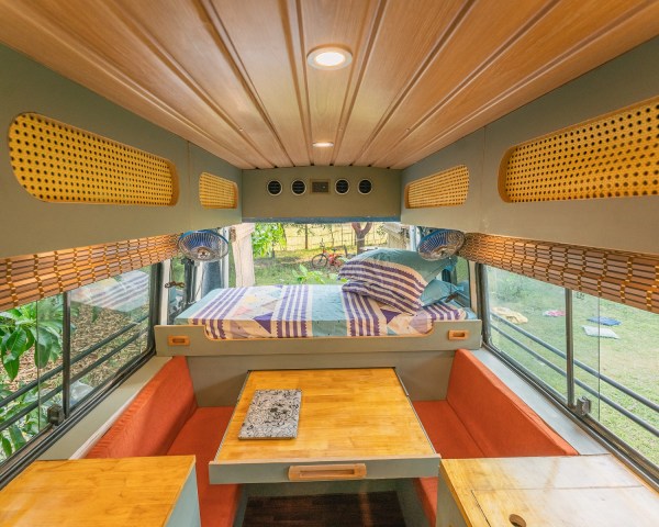 Interiors of the van