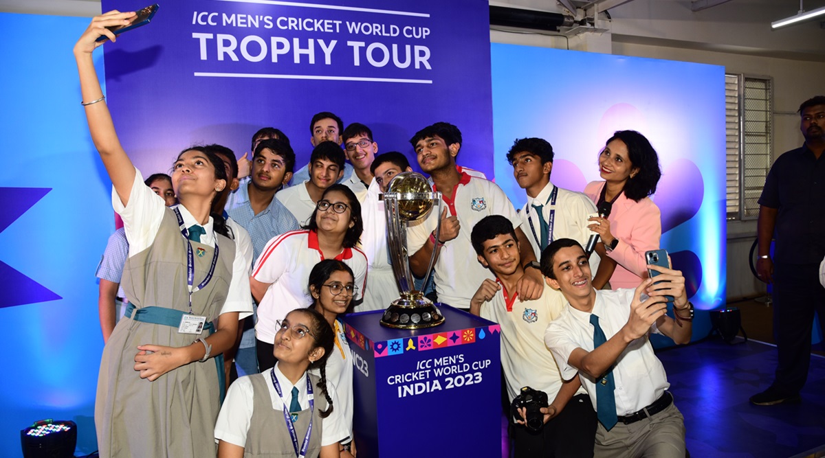 Cricket World Cup Trophy tour arrives at Bombay Scottish School in ...