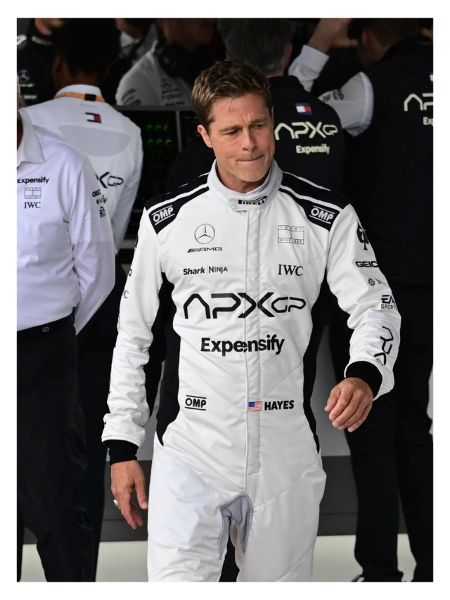 Brad Pitt shoots for F1 movie at racetrack in England | The Indian Express