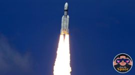 ISRO's Launch Vehicle Mark-III (LVM3) M4 rocket carrying 'Chandrayaan-3' lifts off from the launch pad at Satish Dhawan Space Centre, in Sriharikota