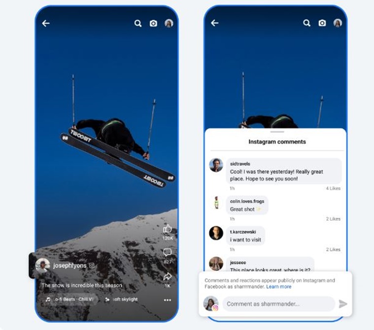 Facebook Instagram Reel Comment