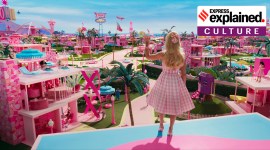 Margot Robbie in a scene from "Barbie."