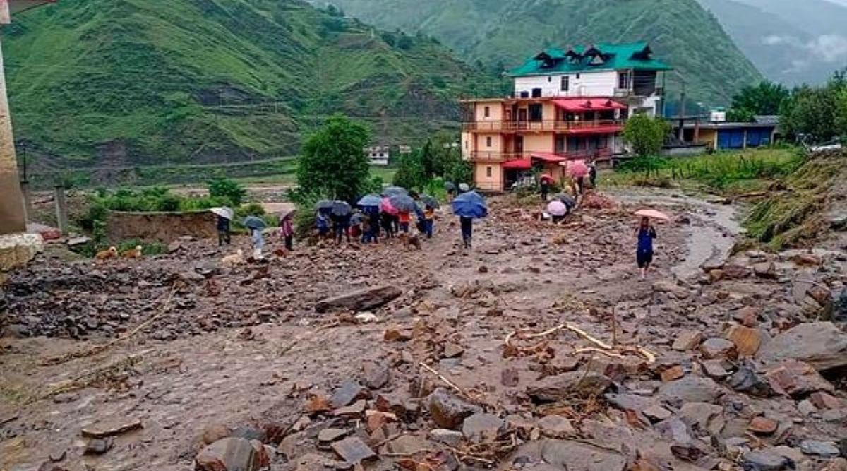 Himachal Pradesh: Couple killed in landslide, 3 feared dead as rain triggers flash flood | Shimla News - The Indian Express