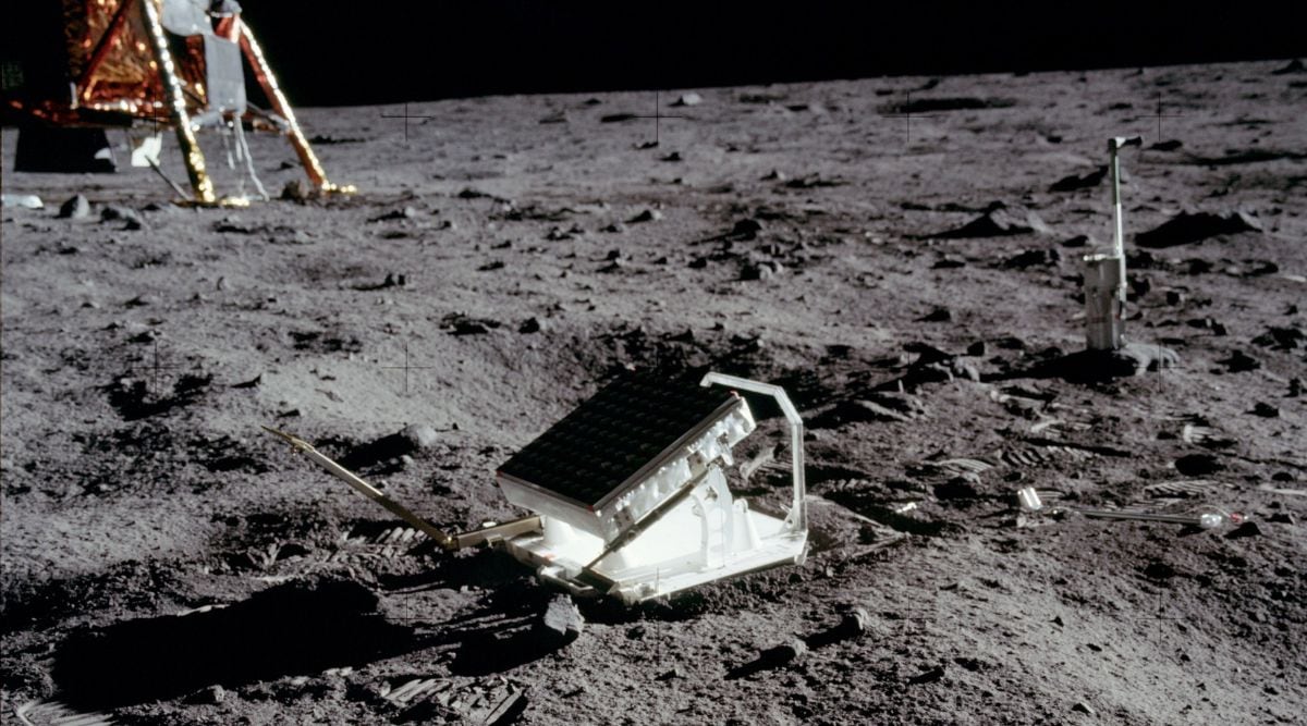 laser retroreflector left on the moon