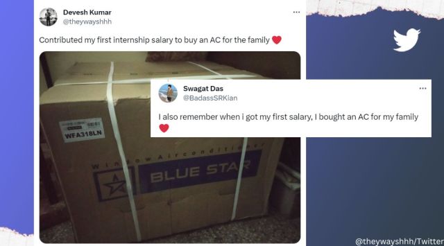Man buys AC for family with first stipend from internship