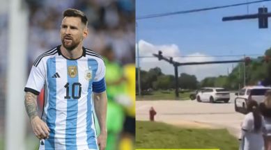 Lionel Messi car crash