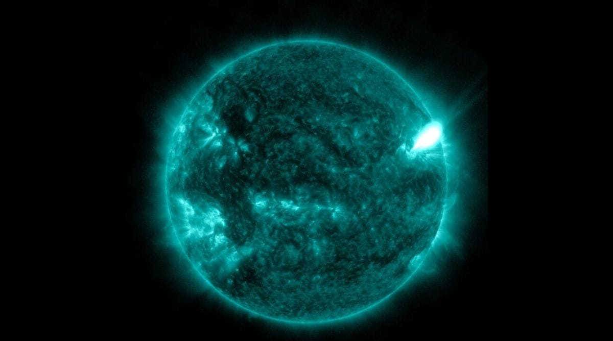 solar flare on the sun