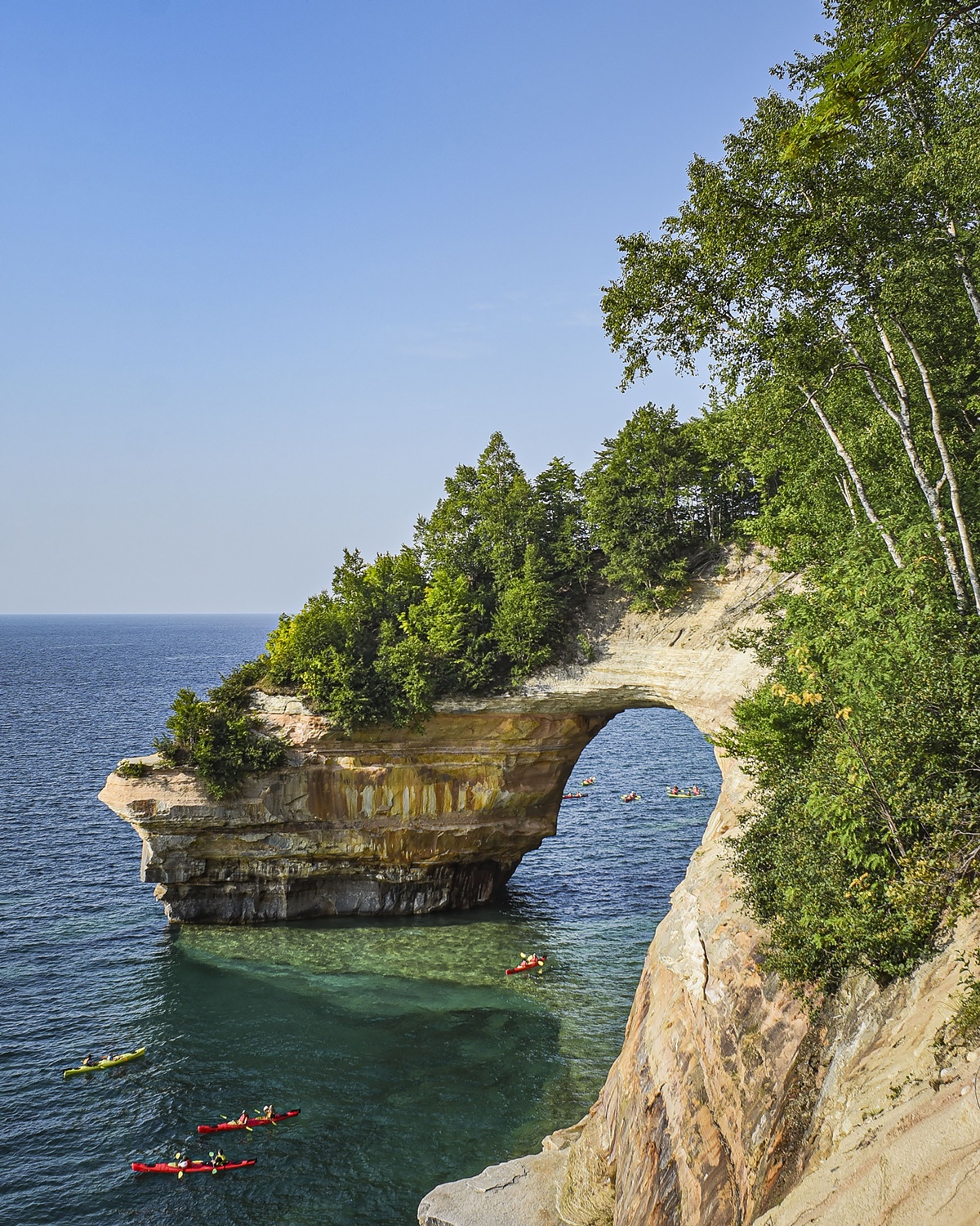 Pictured Rocks National Lakeshore in Michigan in July 2021. (Stephen Hiltner/The New York Times)