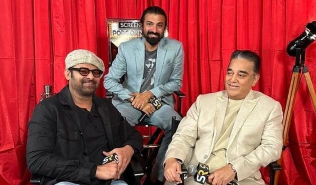 Nag Aswhin, Prabhas and Kamal Haasan at Comic-Con (Image: Instagram/Vyjayanthi Movies)