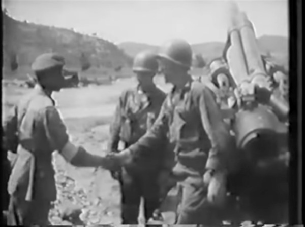 Col MK Unni Nayar in the Korean Peninsula, in and around Daegu, while serving as an alternate delegate representing the UNCOK in 1950