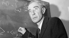 Dr. J Robert Oppenheimer, creator of the atom bomb. (AP photo/John Rooney, File)