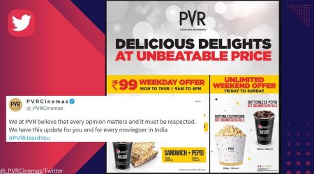 PVR Cinemas introduces discounted offers after man complains of exorbitant popcorn and cold drink