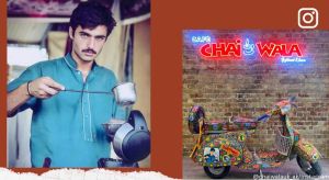 Pakistani chaiwala who went viral for his blue eyes and good looks opens café in London