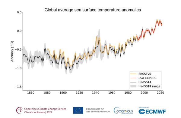 sea surface temperature graph