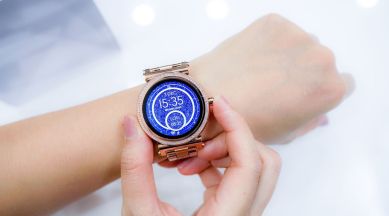 Person using a smartwatch
