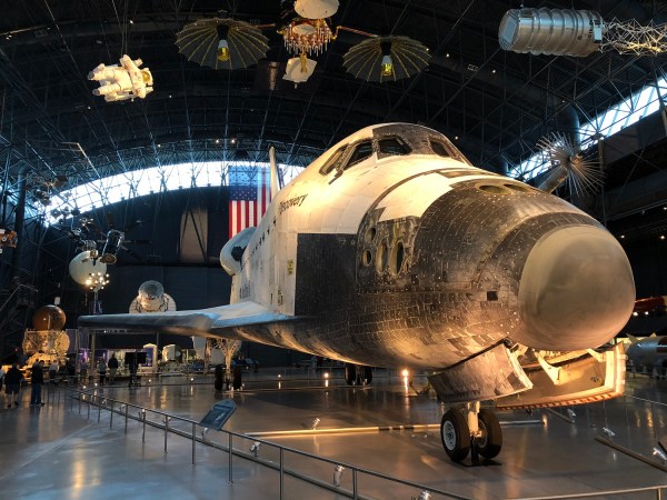 A space shuttle at the Steven F. Udvar-Hazy Centre