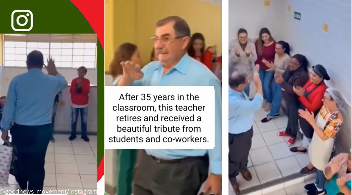 Teacher given heartfelt tribute by students and co-workers as he