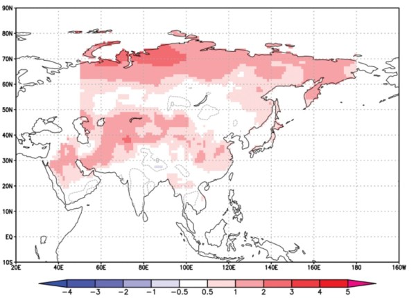 Temp anamolies Asia