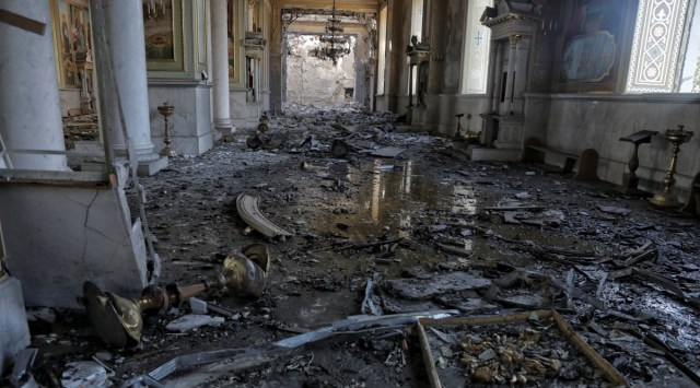 Aftermath of a Russian missile attack in Odesa