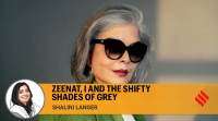 shalini langer writes on zeenat aman's grey hair, her instagram and rekha