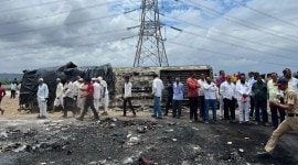 Mumbai Transport department, Mumbai bus accident preliminary report, overspeeding, tyreburst, preliminary report findings, Maharashtra Samruddhi Expressway accident, CM Eknath Shinde, Experts’ panel, Devendra Fadnavis, Samruddhi Expressway accident death toll, bus caught fire, indian express, indian express news