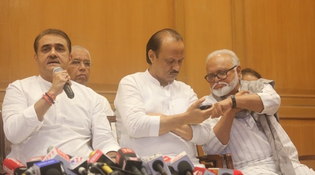 Praful Patel, Sharad Pawar, Nationalist Congress Party, NCP working committee meeting, expelled MLA Praful Patel, Sunil Tatkare, Ajit Pawar, Maharashtra rebel MLAs, Deputy Chief Minister Ajit Pawar, ajit pawar rebellion, Maharashtra politics, Maharashtra crisis, indian express, indian express news